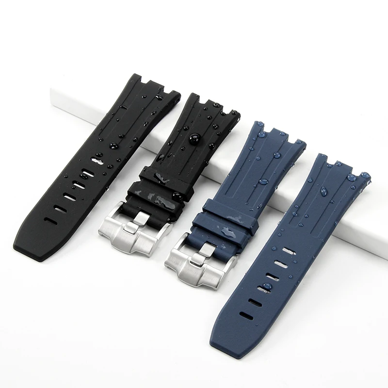 ل أوديمارس وبيجيه رويال أوك حزام الأصلي AP 15710 26470 سيليكون المطاط الرياضة حزام ساعة اليد 28 مللي متر حزام الساعات اكسسوارات