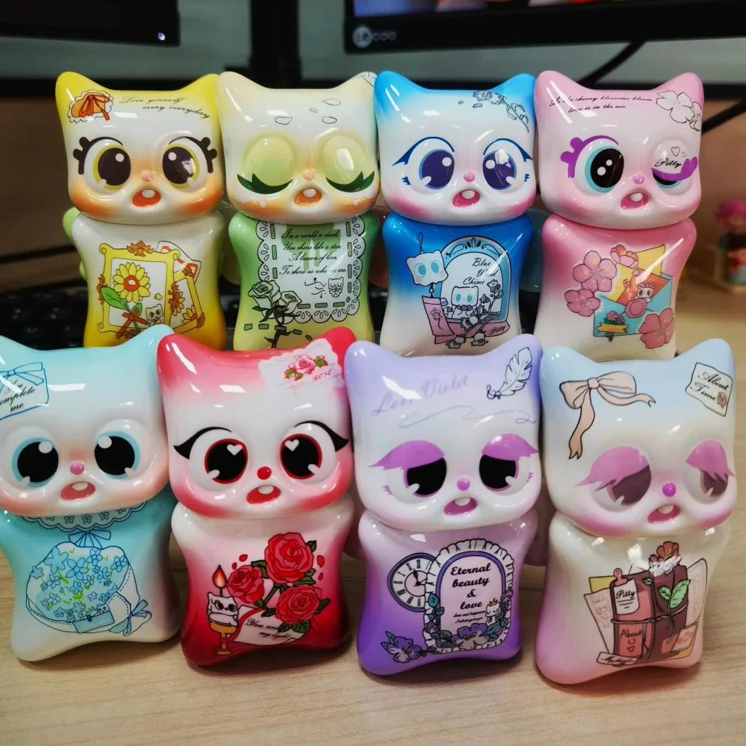 

Pitty Flowers and Confessions Слепая коробка Маленькие игрушки Pitty V3 Mystery Box Kitty Dolls Модель из ПВХ Модный игровой орнамент