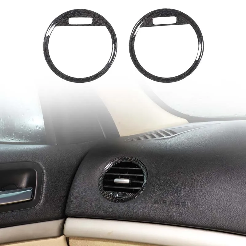 Real Carbon Fiber For Alfa Romeo 159/Brera/Spider 2004-2011 Dashboard Side Air Outlet Decorative Frame Sticker Car Accessories