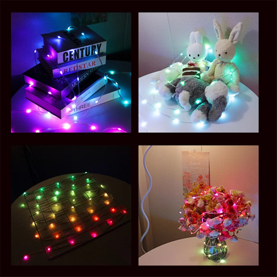 5/10/20M LED Fairy Garden Lights USB Smart BT RGB Remote String Lights Garland for Patio Party Wedding Christmas Tree Decoration