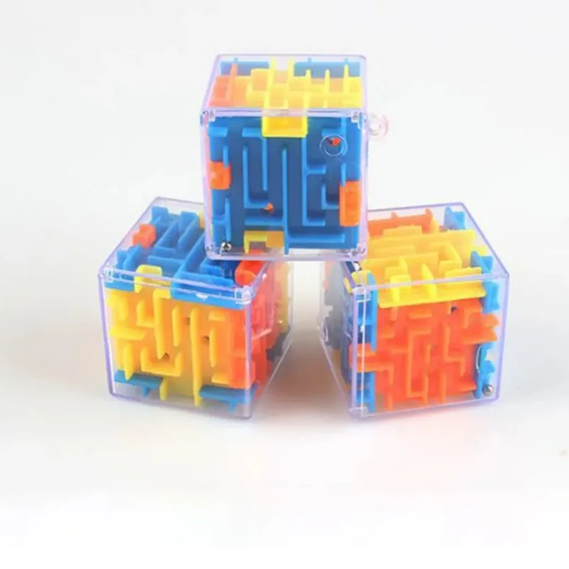 Three Dimensional Labyrinth Cube Puzzle Maze Toy Universal 3D Cube Rolling Ball Game Maze PuzzleToys for Children Educational