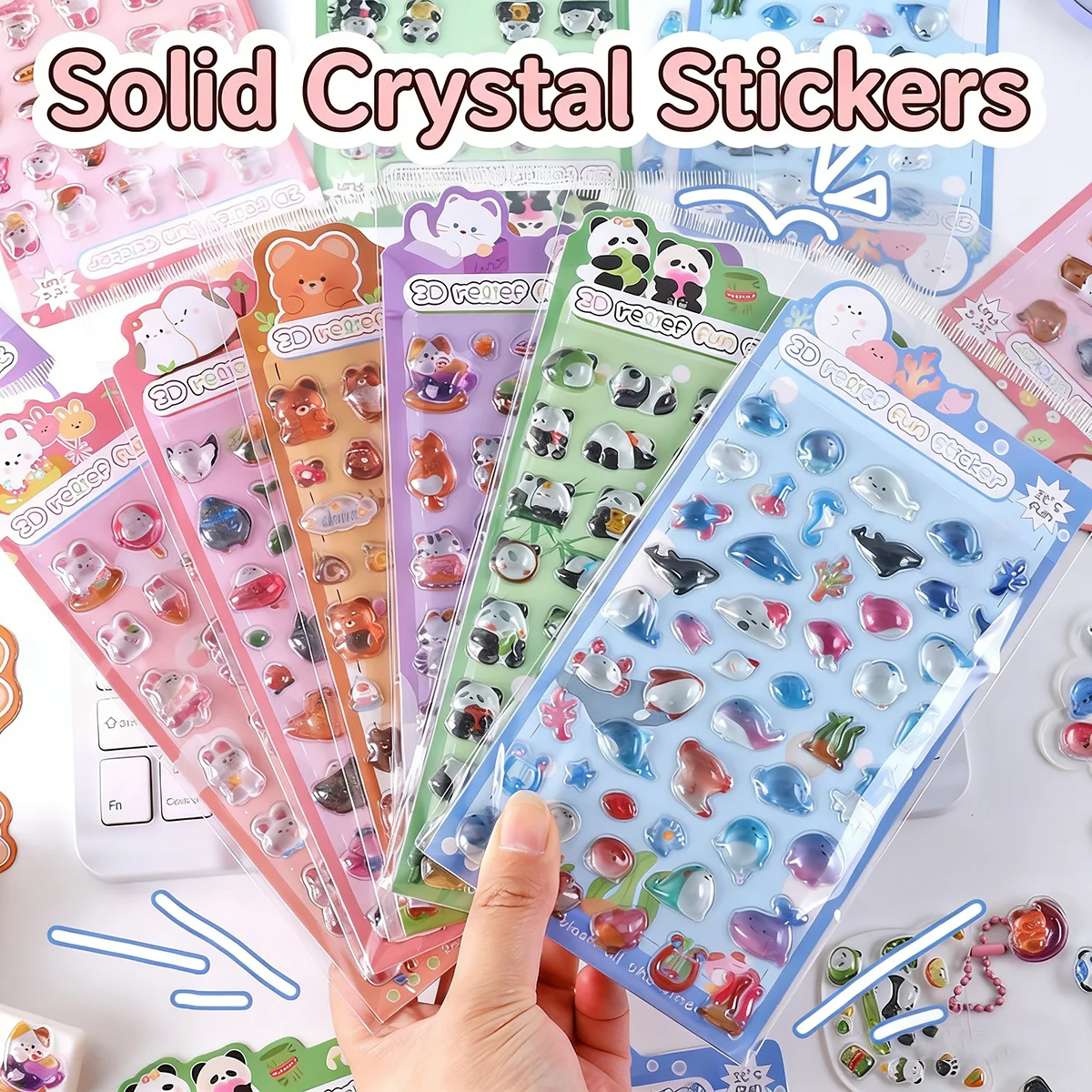 

3D-наклейки в японском стиле с мультяшными персонажами для скрапбукинга, дневников и декора, милые стикеры для украшения ежедневников