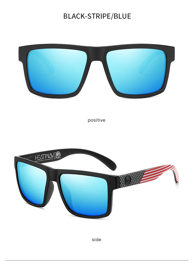 2024 جديد جودة عالية فاخرة موجة الحرارة العلامة التجارية الاستقطاب النظارات الشمسية مربع الملتصقة عدسة النساء الرجال نظارات شمسية UV400HW07 #3