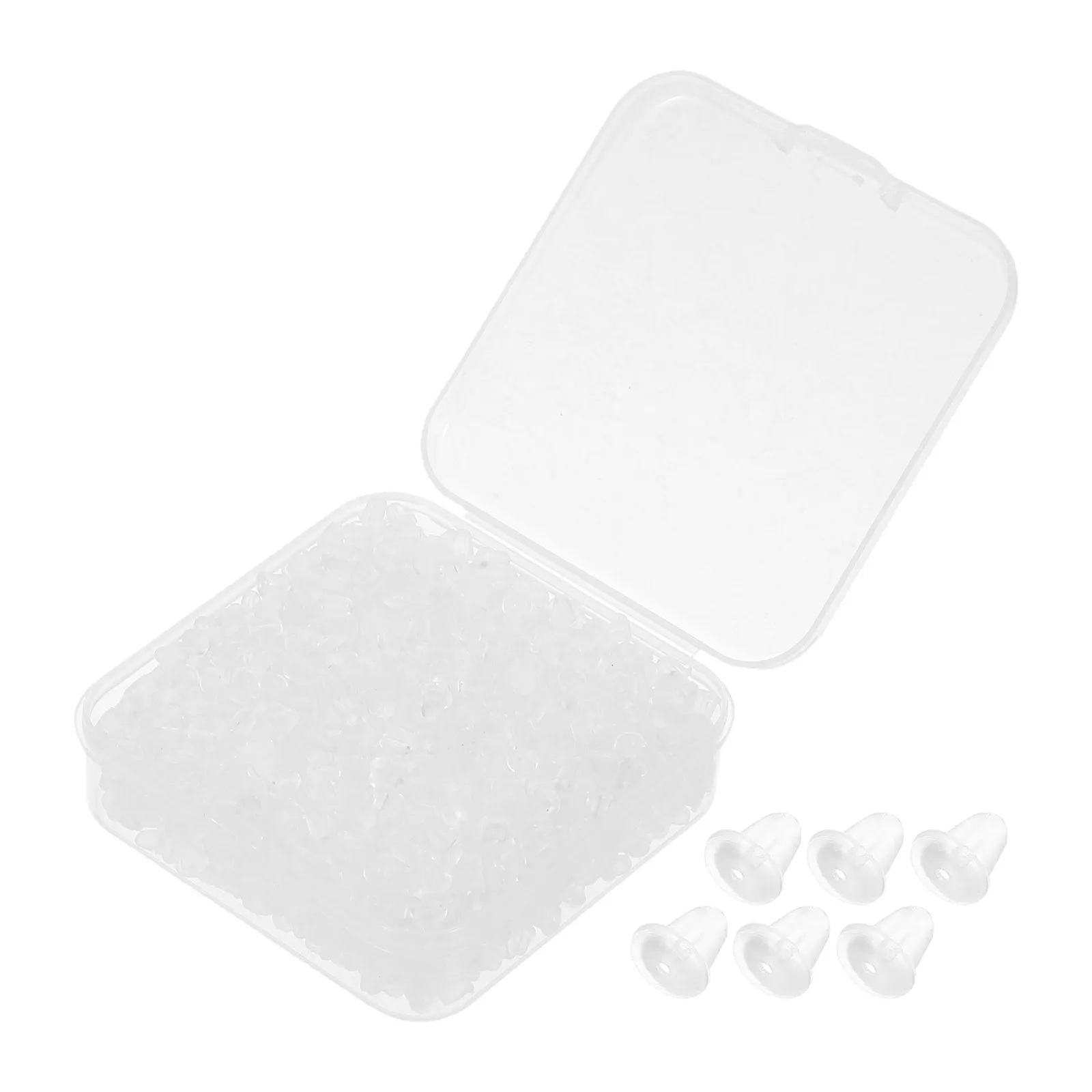1200Pcs Silicone Ear Jewelry Backs Anti-Drop Comfortable Lifters Secure Fit Replacement for Heavy Stud Earrings