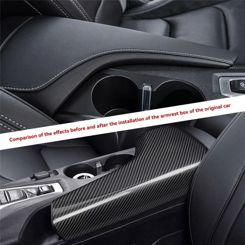 

A04E-Real Carbon Fiber Car Armrest Box Decorative Cover For Camaro 2016-2023 Car Interior Stickers Accessories