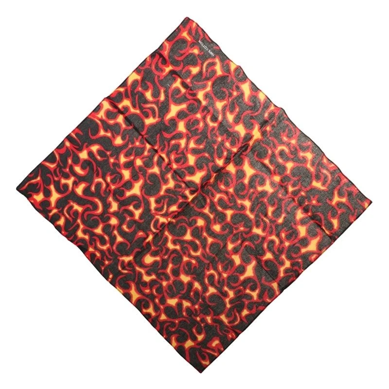 

Y5GC Hip Hop Flame Bandana Hair Scarf Wrist Wrap for Head Square Scarves Handkerchief