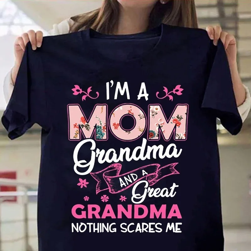 Ik Ben Een Moeder Oma En Een Geweldige Oma Print Vrouwen Tshirt Casual Grappige T-Shirts Korte Mouw Oma Tops Vrouwen Tumblr Streetwear