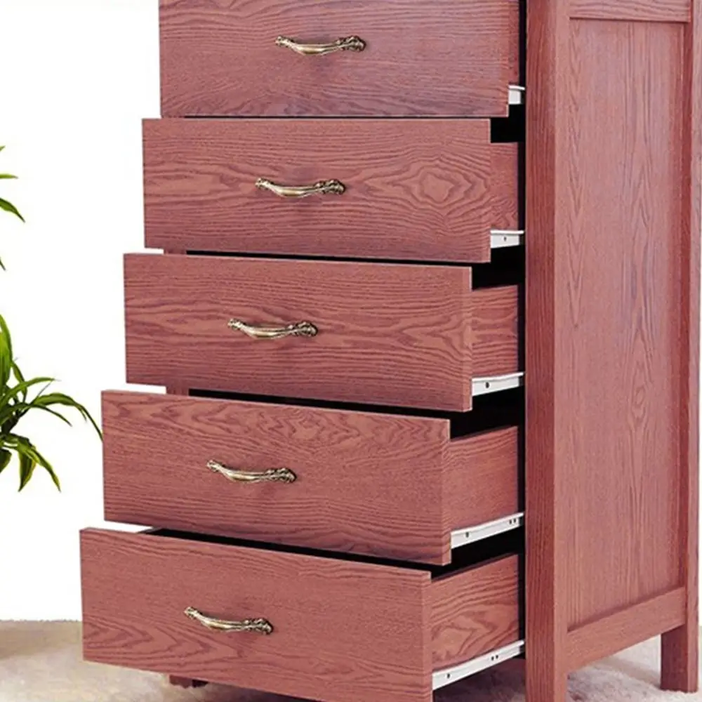 1Pair Durable Two Section Clothing Two Cabinet Rails Cabinets Keyboard Roller Drawer Track Slides Computer Table Chute