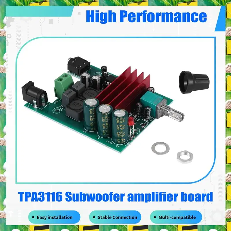 3C Electron Power Amplifier Board High-Sensitivity Mono TPA3116 Subwoofer Amplifier Module With NE5532 OPAMP,Power Amplifier Boa