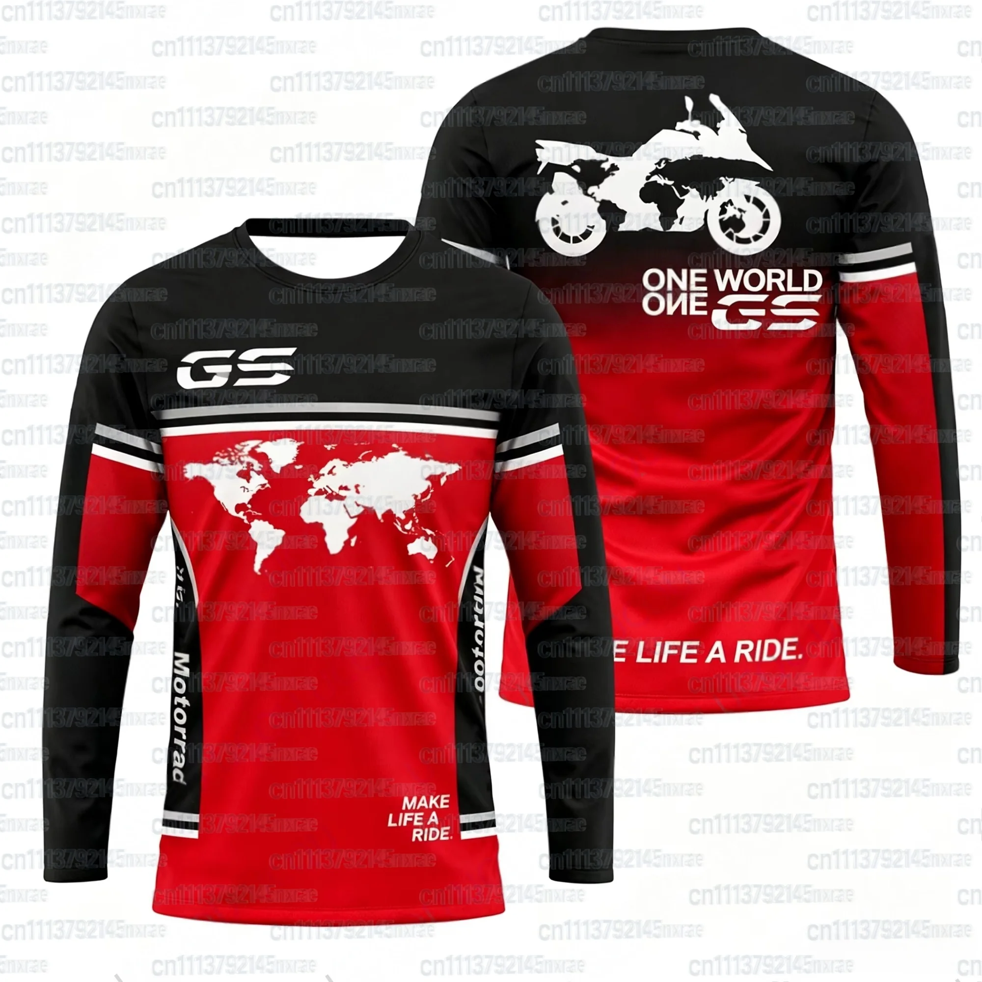 2026 Herren GS Motorrad-Abenteuer Langarm-T-Shirt Schnelltrocknend Atmungsaktives Moto-Trikot für Biker Fahr-T-Shirt Familien-Match 2026 – Detail 4