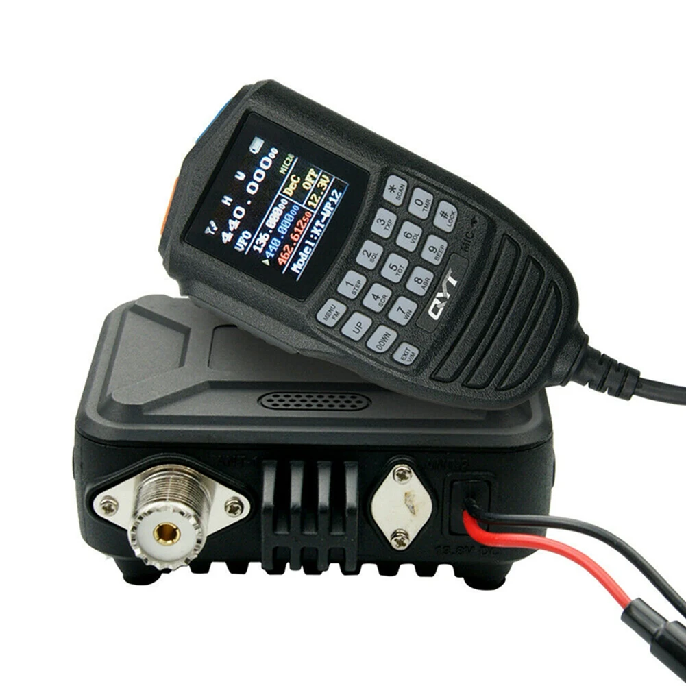 WP-12 Mini Mobile Radio FM Transceiver 25W 200 Channels VHF UHF Dual Band Car Radio Station