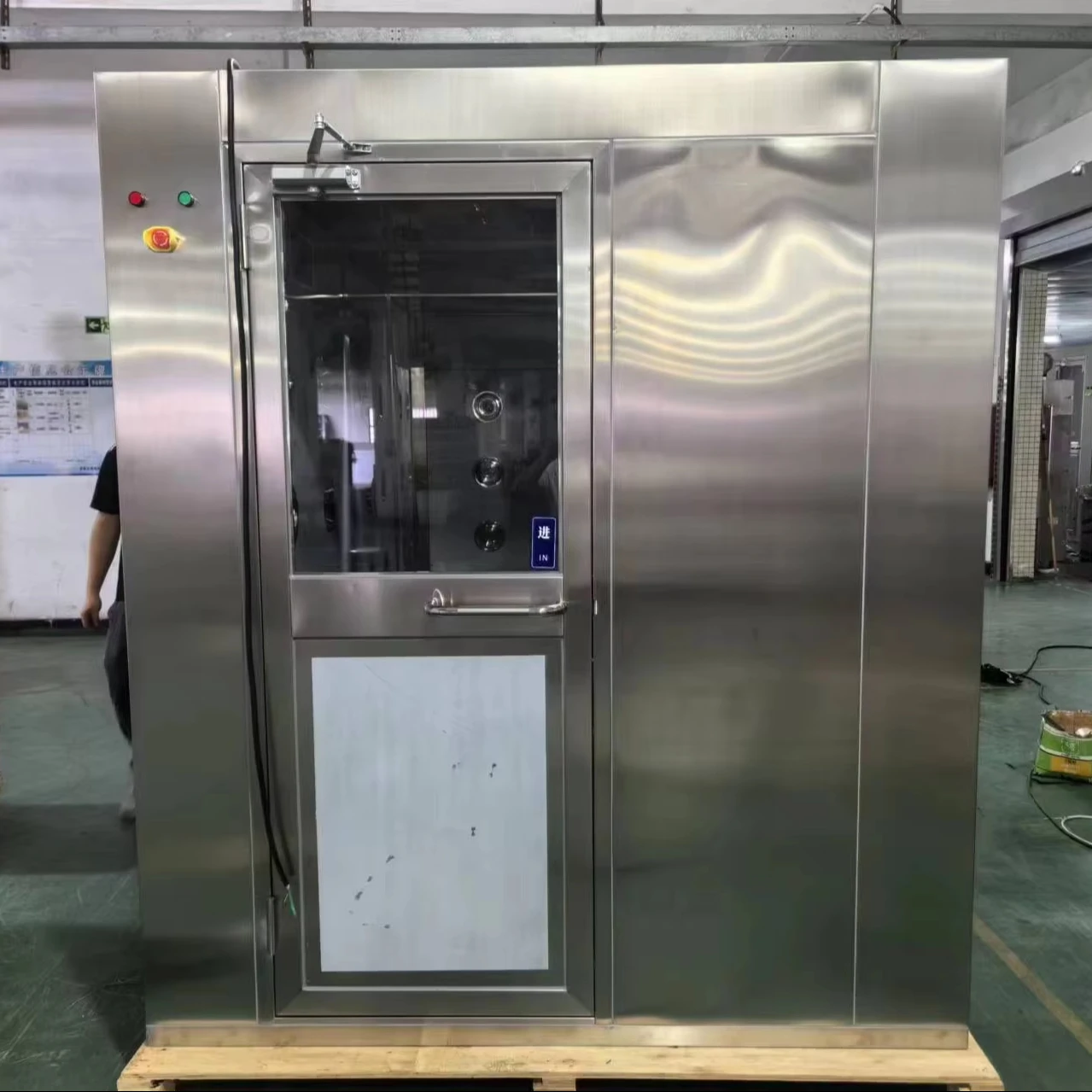 COOFULL Stainless Steel Air Shower with Shoe Cleaning Machine New Condition Equipment for Air Cleanroom Laboratory Industries