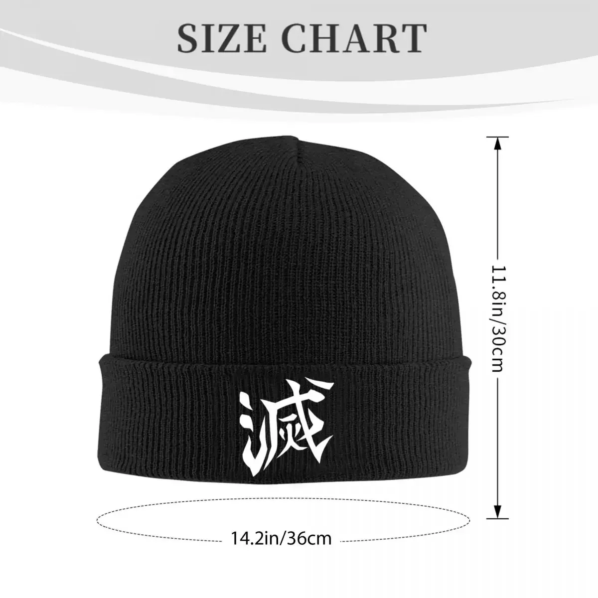 Demon Slayer Corps Destroy Design Knitted Hat for Women Men Skullies Beanies Autumn Winter Hats Acrylic Anime Casual Melon Cap