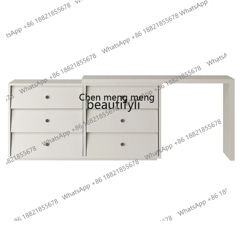 

xz1Modern Minimalist Dresser Corner L-Shaped Chest of Drawers Integrated Makeup Table Bedroom New Dresser
