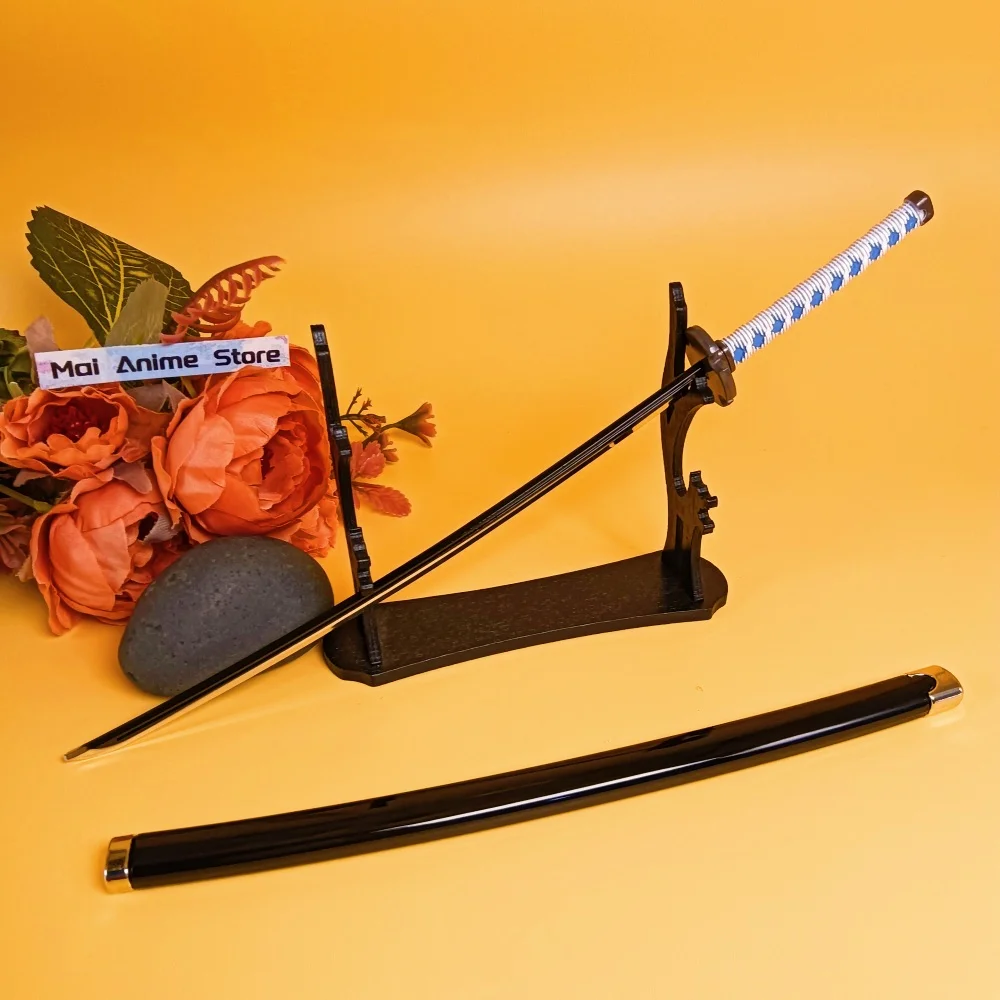 10in Mini Tanjirou Katana Reale Katana Giapponese Metallo Demone Slayer Spada Piccolo Originale Samurai Ainme Kimetsu No Yaiba Giocattolo Regalo