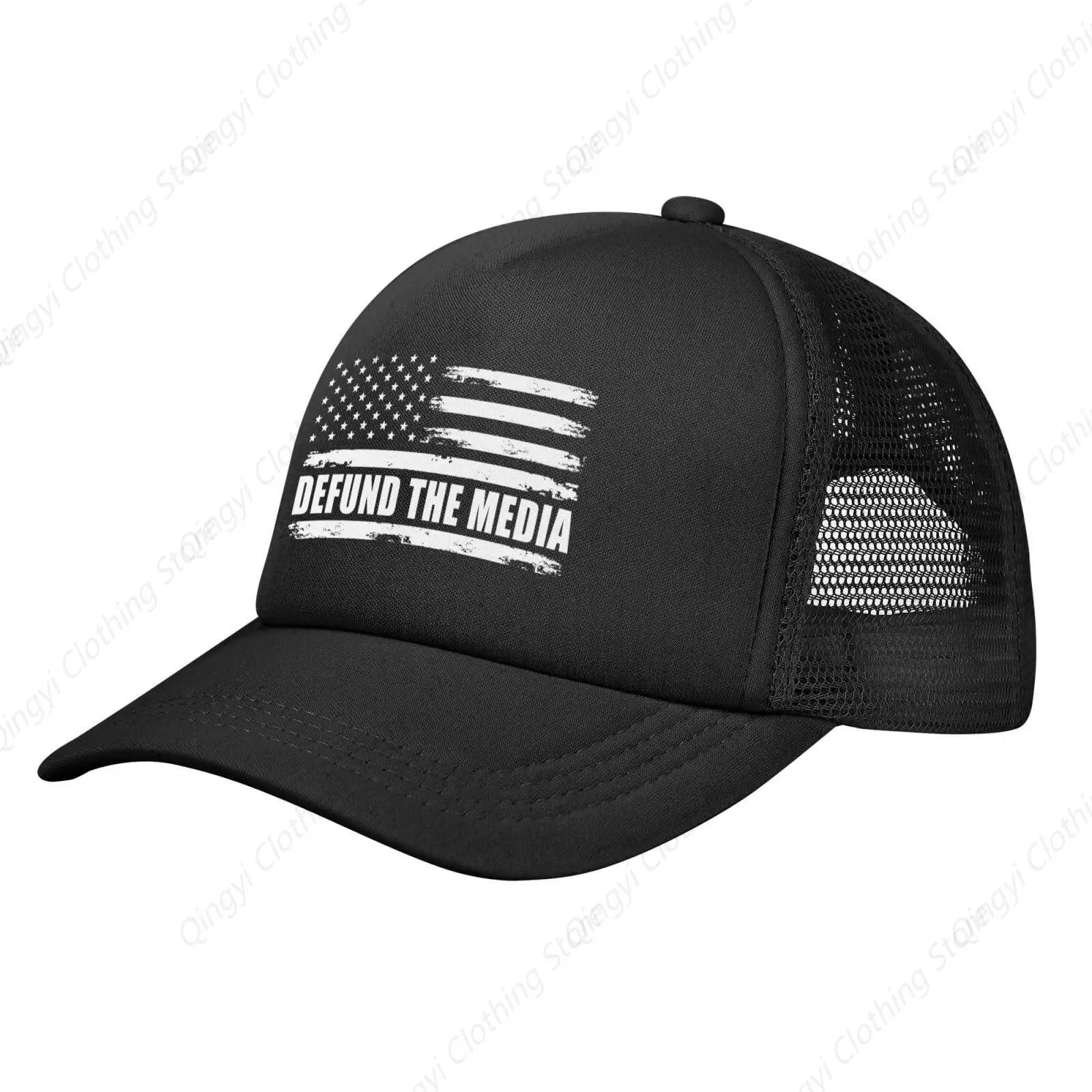 Baseball Cap Black Breathable Trucker Hat for Women Men