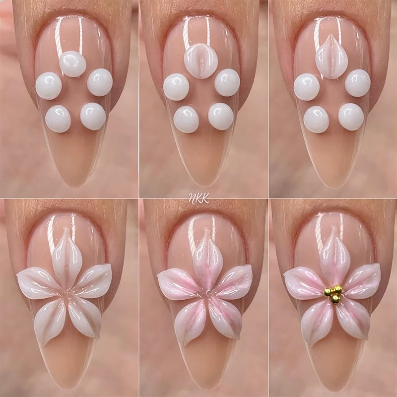 NICOLE DIARY White Non Stick Hand Extension Gel Nail Polish For 3D Shaping Carving Flower DIY Nail Art Extension Acrylic