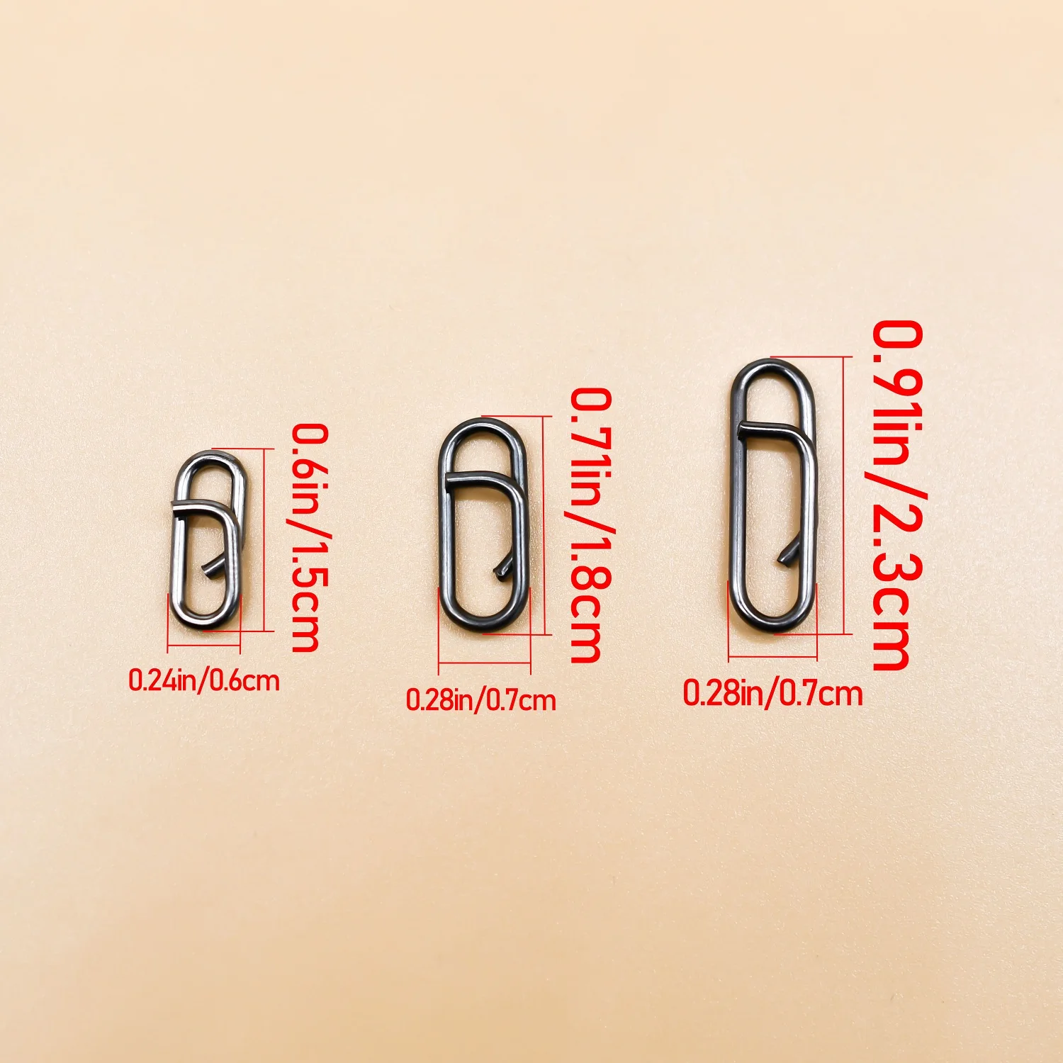 MNFT 45Pcs Angeln Interlock Snap Fast Clips Edelstahl Angeln Locken Snap Glatte Stecker Angeln Zubehör – Detail 6