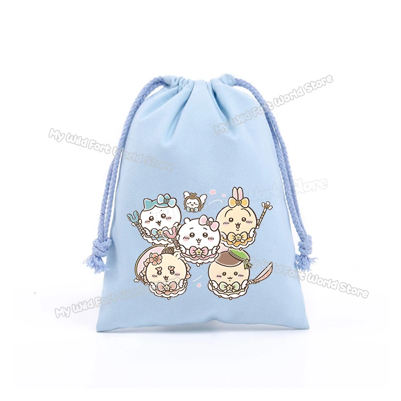 Chiikawas Hachiware Storage Drawstring Bag Kids Birthday Gift Bags Cartoon Earphones Key Pouch Home Small Party Candy pouch view 5