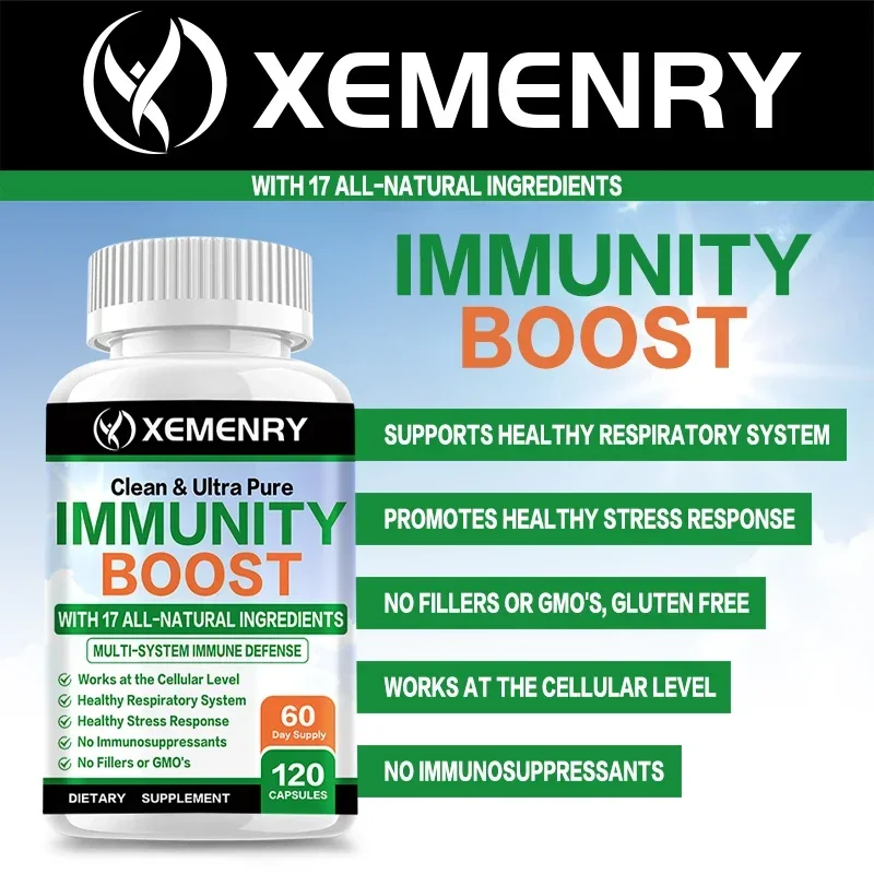 Immune Support Supplement - with Elderberry, Zinc & Vitamin C - Antioxidant