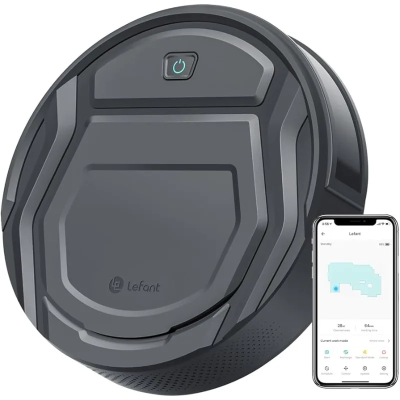 Lefant M210 Pro Robot Vacuum Cleaner, Tangle-Free 2200Pa Suction, Slim, Quiet, Self-Charging Wi-Fi/APP Remote Connected