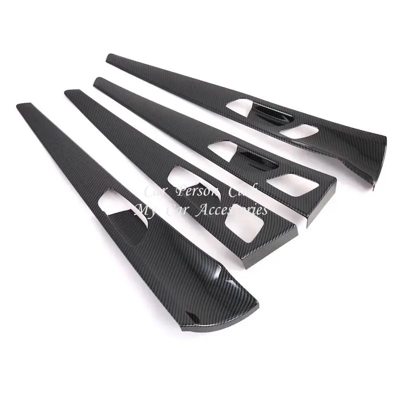 Carbon Fiber Inner Door Bowl Handle Plate Frame Cover Car Interior Trims Chrome Accessories For KIA  K7 CADENZA 2019-2022