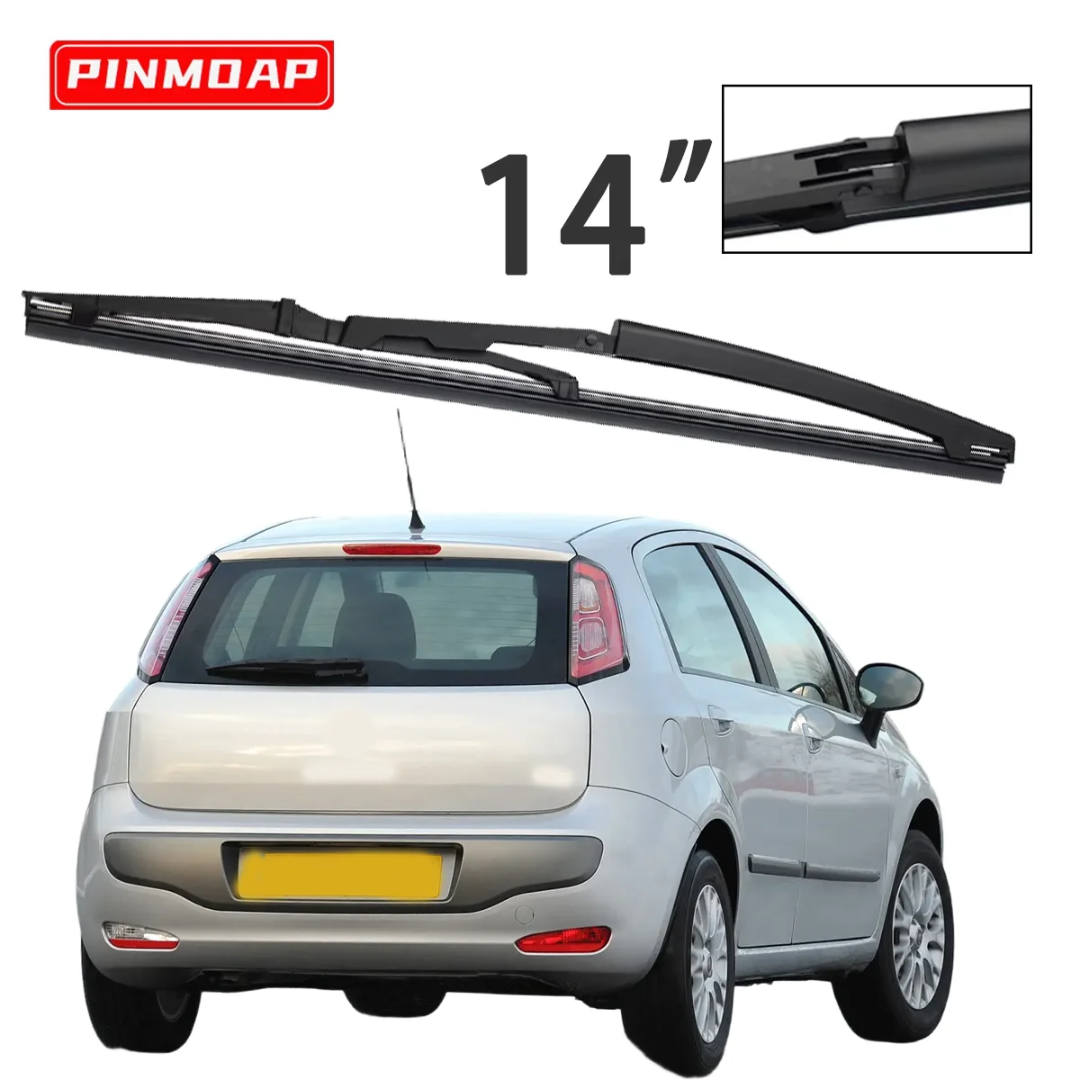 1 Stück 14-Zoll-Heckwischerblatt passend für Fiat Punto 188 1999-2010 Windschutzscheibe Heckscheibenwischerblatt Autozubehör