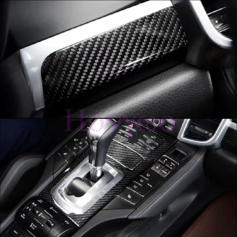 Real Carbon Fiber Interior Trims Dashboard Cover Interior Kits for Porsche Cayenne 2014-2017