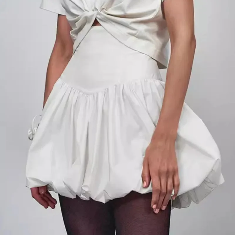 

Summer Women Bubble Mini Skirt High Waist Puffy Vintage Grunge Short Skirts For Vacation Streetwear Aesthetic Fashion Clothes