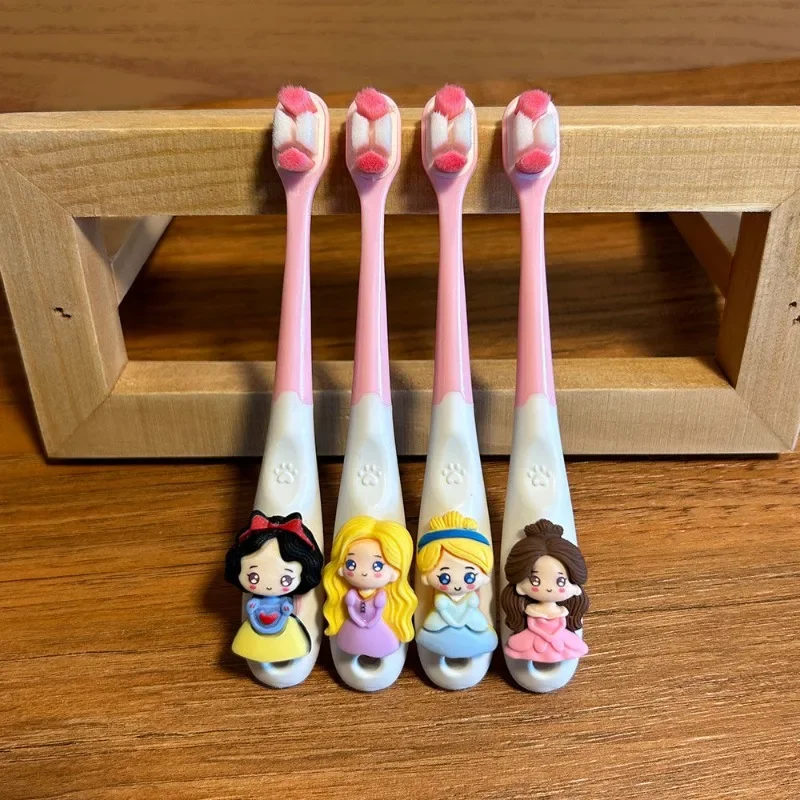 2/4Pcs Disney Princess Baby Toothbrushes for Girls Cute Snow White Bebes Dental Care Lotso Tooth Brush Soft Bristle Brush Kids