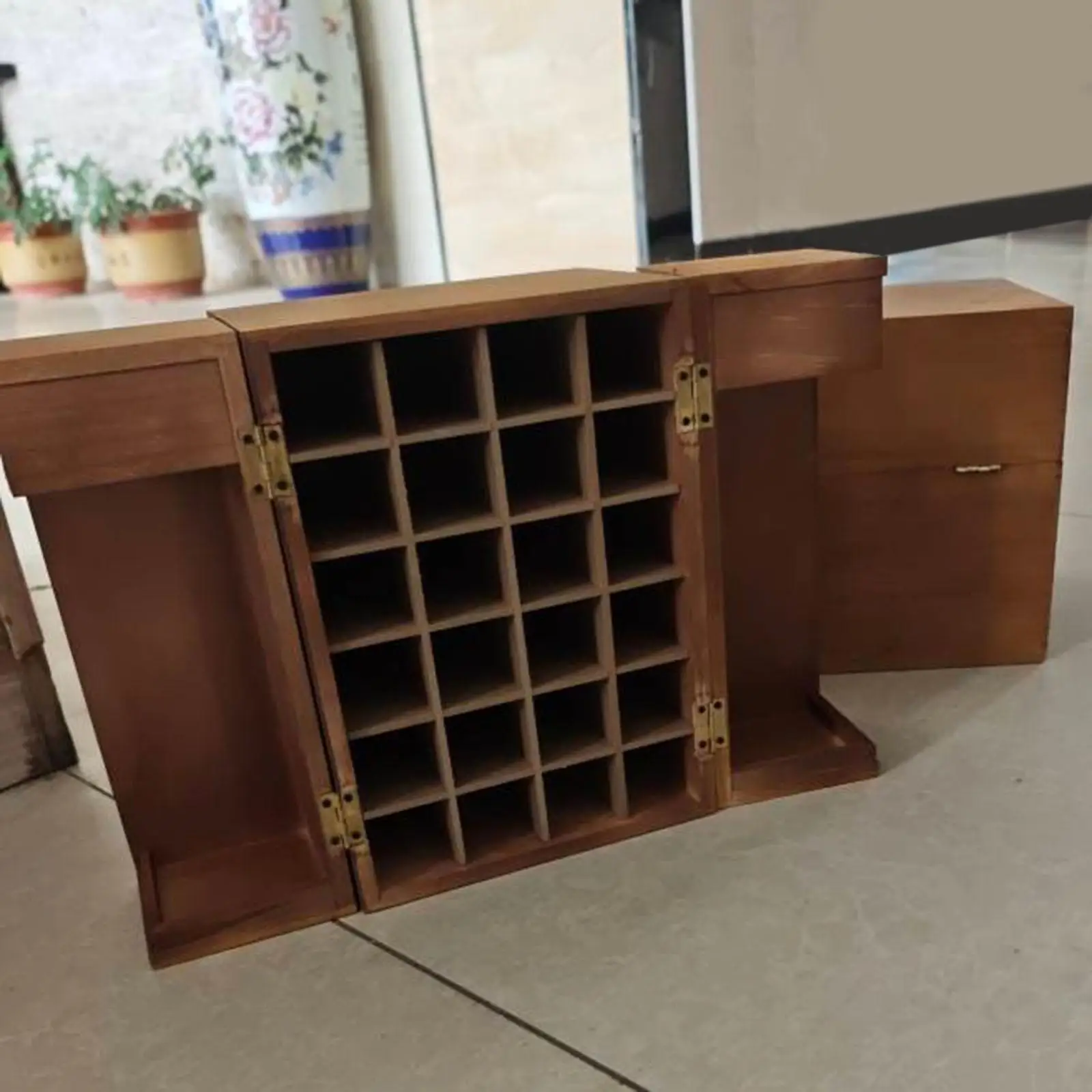 Scented Oil Storage Box Wood Display Box for Jewelry Cosmetic Collections