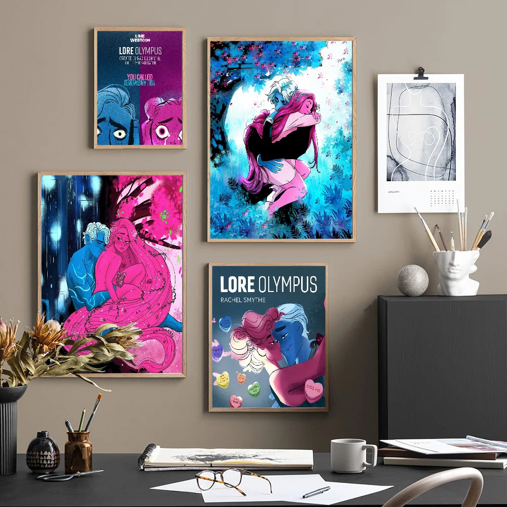 Lore Olympus Books Classic Vintage Posters Whitepaper Prints Posters Artwork Kawaii Room Decor