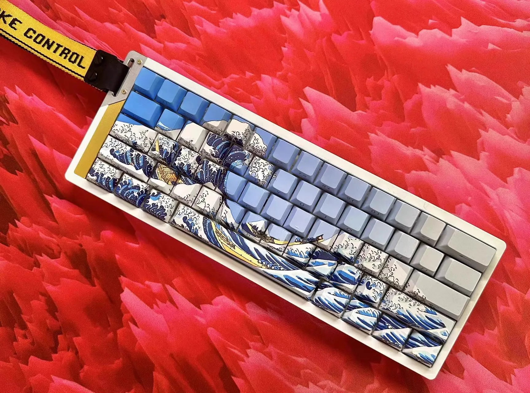 

MiFuny Sea Waves Theme Keycaps Set PBT Dye Cherry Profile Custom 60/68/74/75 Gaming Keycaps for Mechanical Keyboard Gamer Gifts