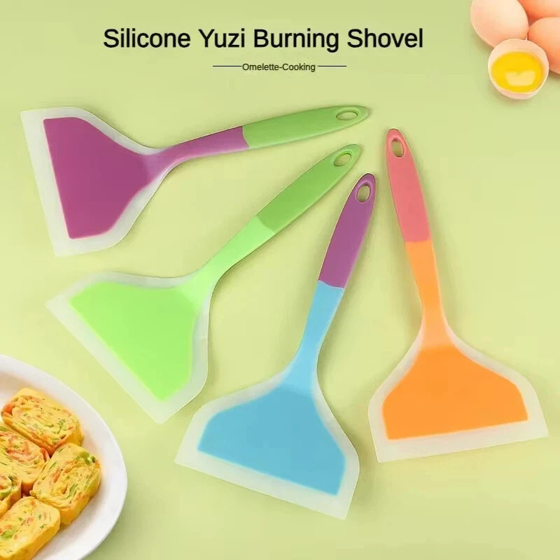 Multifunctional Non-Stick Kitchenware – Silicone Egg Turner, Wide Pancake Flipper, and Eggshell for Cooking and Baking