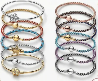 Potdemiel S925 silver hand-woven rope design, exquisite jewelry, suitable for daily wear as an accessory
