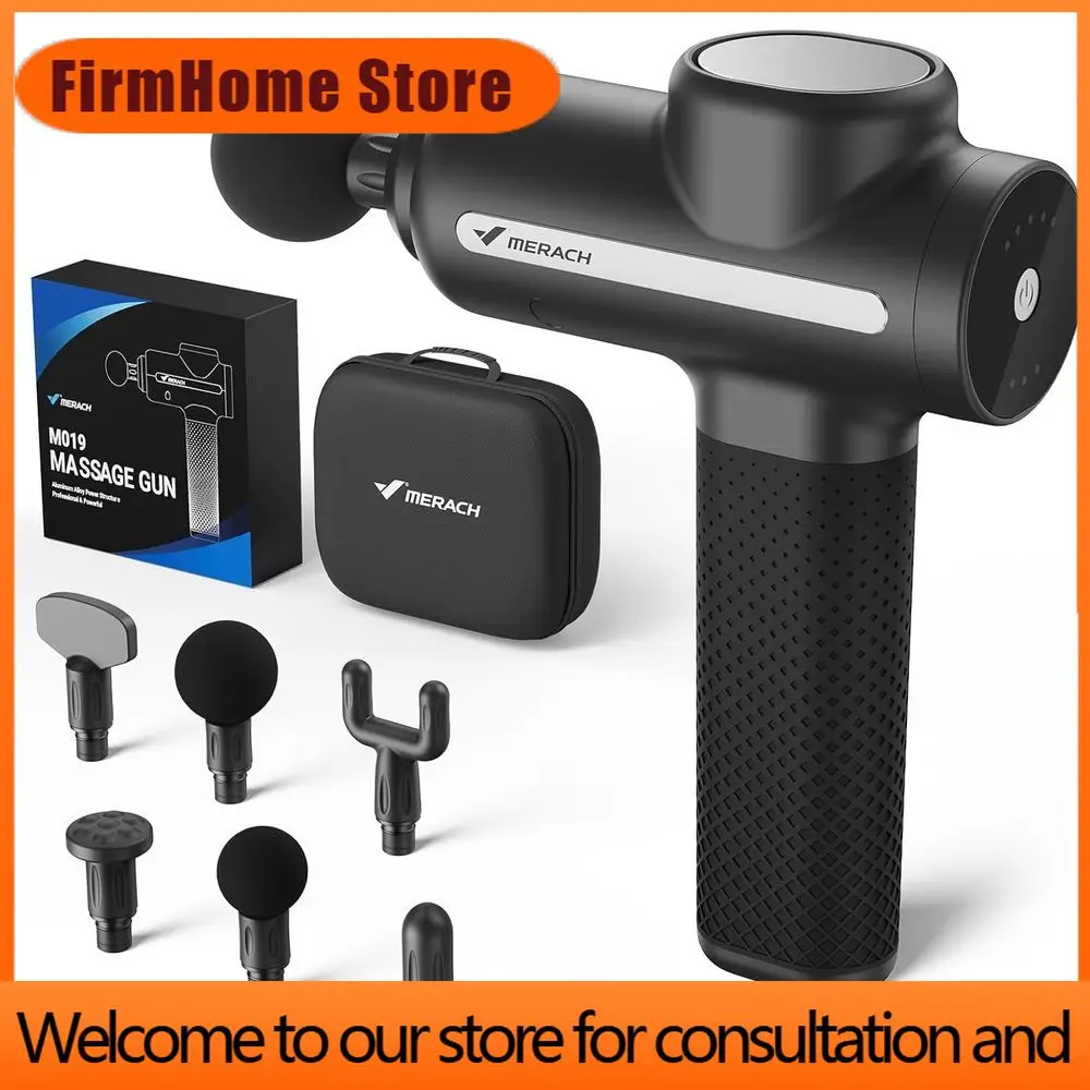 FirmHome StoreWhisper-Quiet Deep Tissue Percussion Massager For Muscle Relief - 6 Attachments, 5 Speeds, Ideal For All Body Part