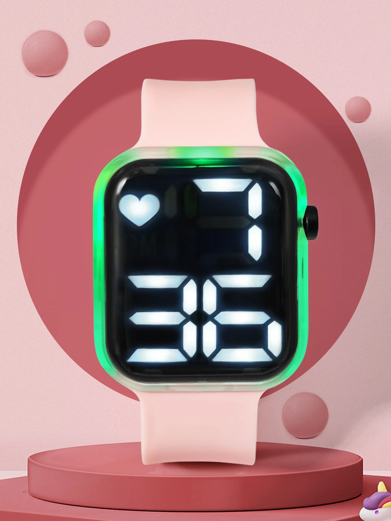 Minimalist Children's Electronic Watch Youth Student Love Leisure Colorful Light Sports Electronic Watch Festival