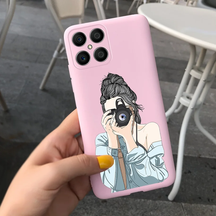 For Honor X8 2022 Case Cute Love Heart Couple Phone Case For Huawei Honor X8 X 8 8X HonorX8 4G Fundas For Honor8X Protect Bumper