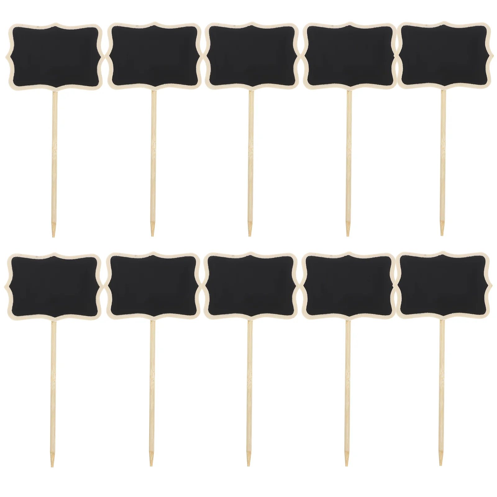 10 Pcs Sign Signs Chalkboard Price Tags Black Wooden Mini Chalkboards Child White