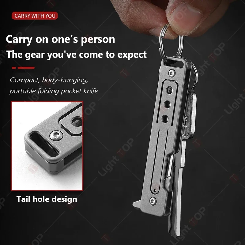 Folding Knife Stainless Steel Pocket Knife Multifunctional Knife 10 Replaceable Sharp Blades Kitchen Fruit Knife Craft Knife Kit