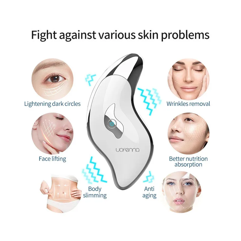 เครื่องนวดหน้าSlimmingเครื่องมือผ่อนคลายกล้ามเนื้อยกกระชับความงามไฟฟ้าFacial Scraperนวดส่งเสริมการเผาผลาญ