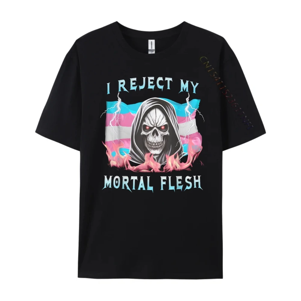 أنا أرفض بلدي مورتال فلش المضحك المتحولين جنسيا LGBT Trans Pride Harajuku Fall Camisetas De Hombre
