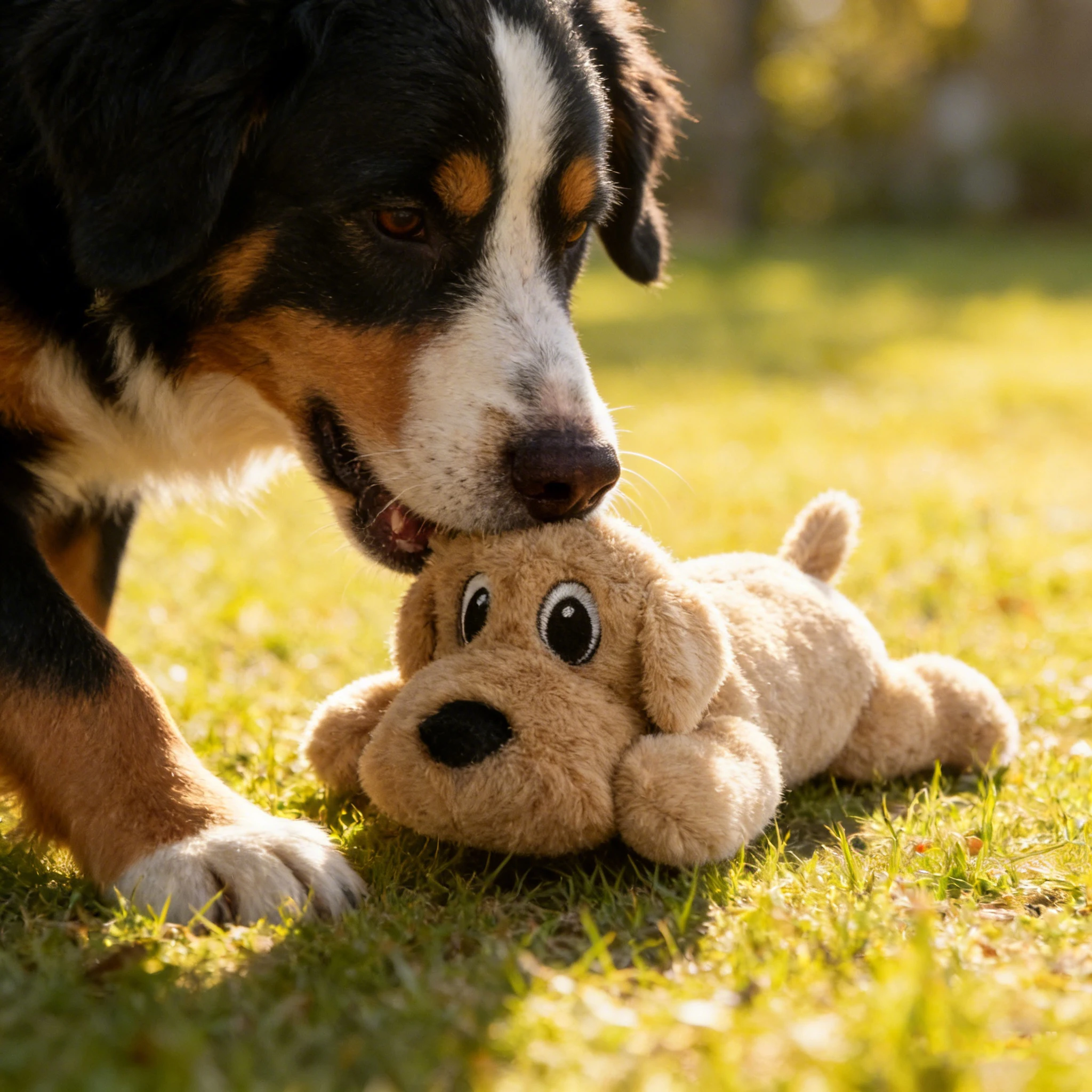 Interactive Bite Resistant Plush Dog Toy, Realistic Companion Pet Toy, Soft Comfortable Stuffed Toy for Small Medium Large Dogs view 5