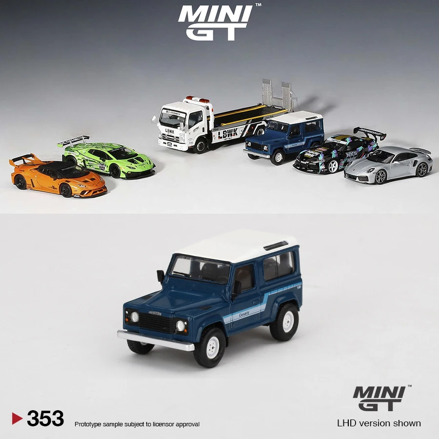 

MINI GT 1:64 Model Car Defender 90 County Wagon Stratos - Blue LHD