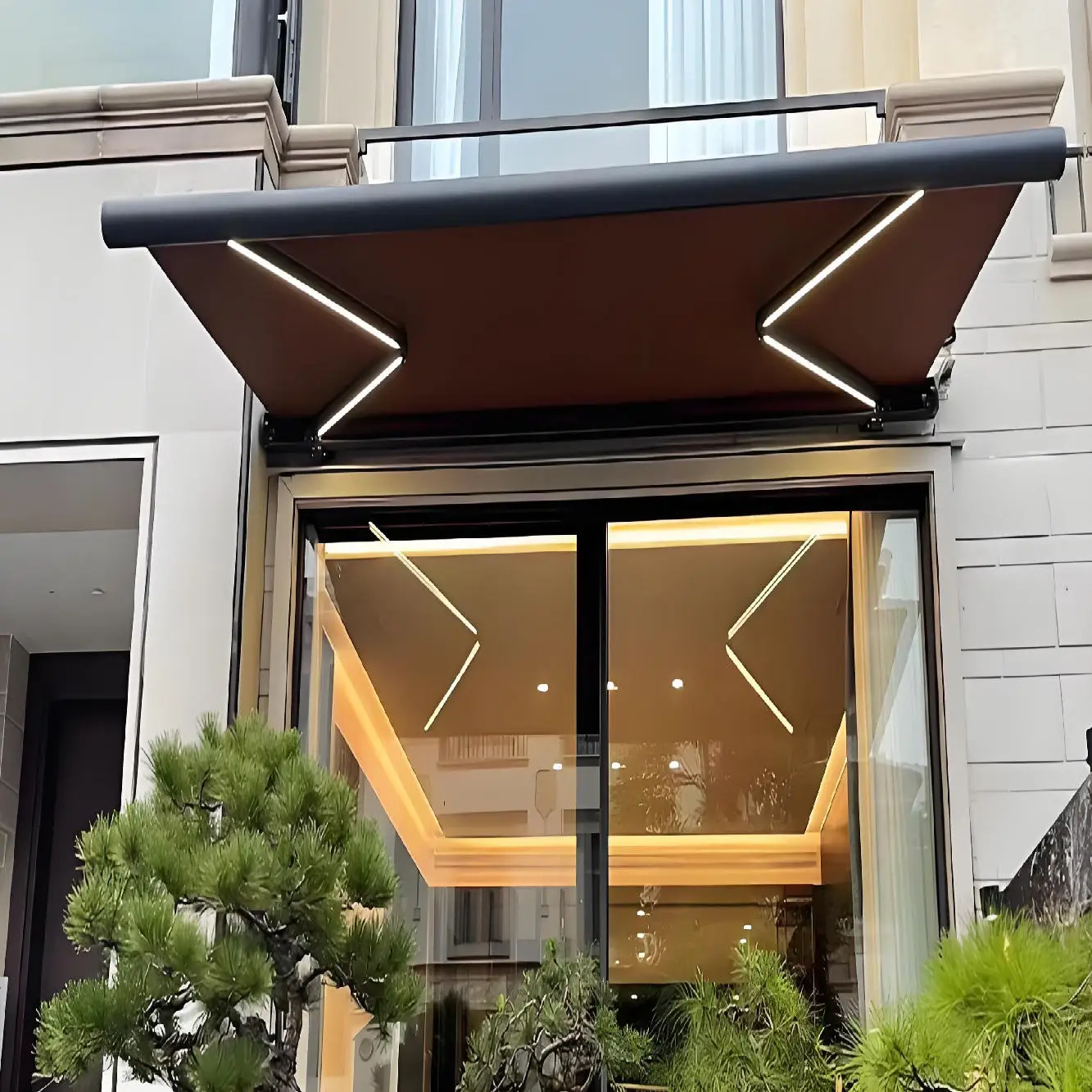 

Factory Price Retractable Balcony Awning Aluminum Frame Acrylic Fabric Rain Canopy Long Lasting and Durable Manual Sunshade