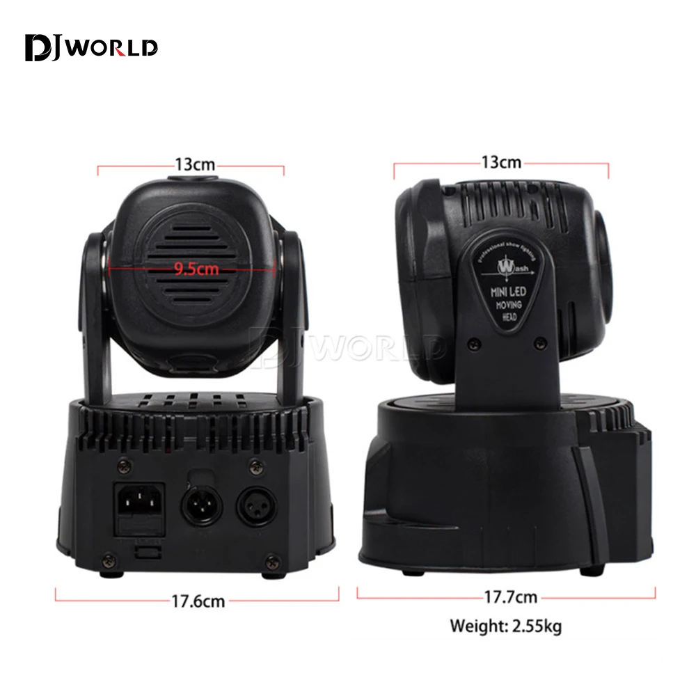 Moving Head Light LED, RGBWA e UV, 6in 1, efeito de palco profissional, 10, 15DMX lavagem, Disco, DJ, música, festa, clube de dança, 7x18W, 8pcs