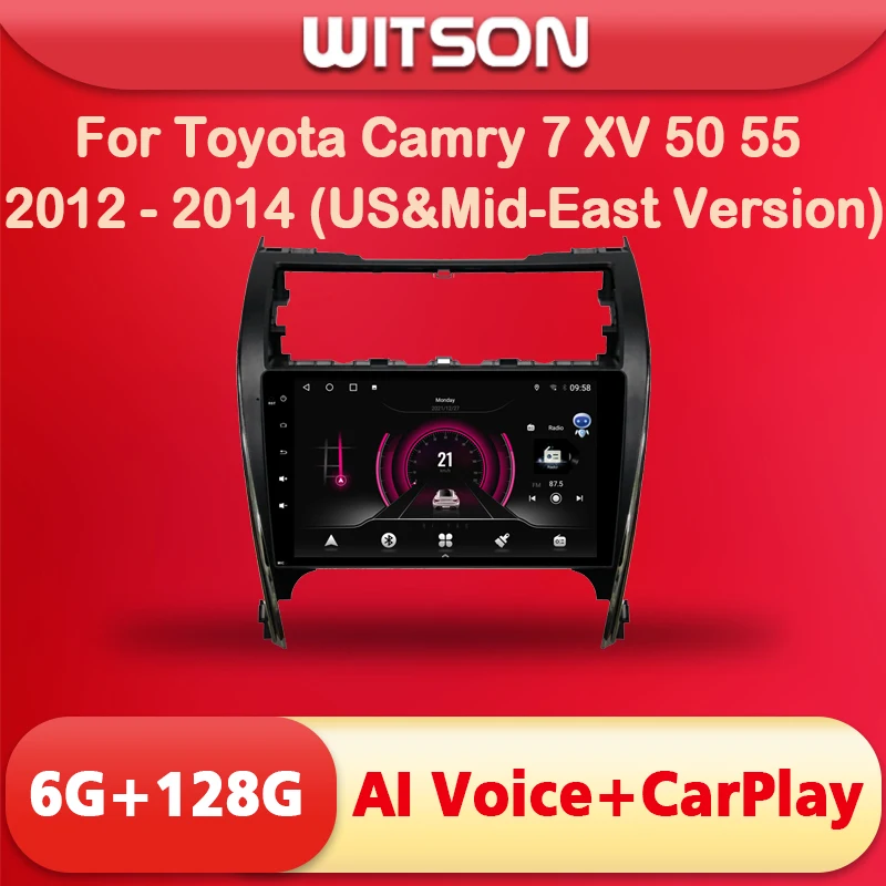 

WITSON 9 inch Android 11 AI VOICE 1 Din in Dash Car radio For TOYOTA CAMRY 2012 2013 2014 Car auto stereo navigation GPS Player