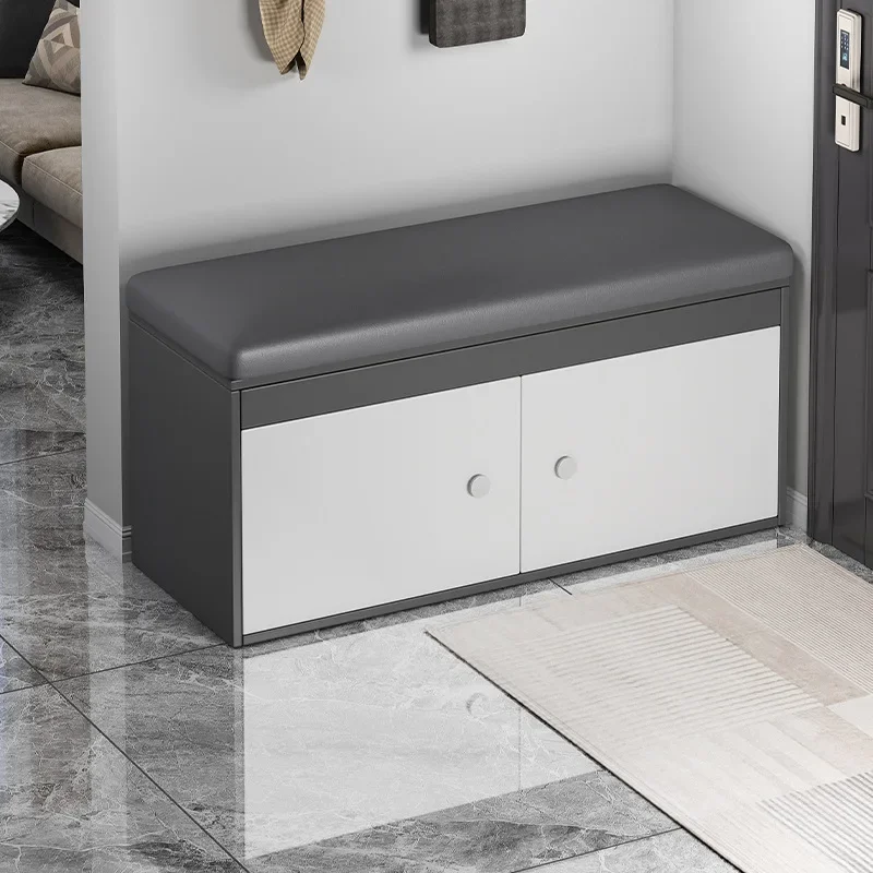 

The Shoe Stool Sat At Home, The Soft Bag Shoe Stool Is Long, The Shoe Stool Is Dustproof, And The Small Shoe Cabinet Is Stored.
