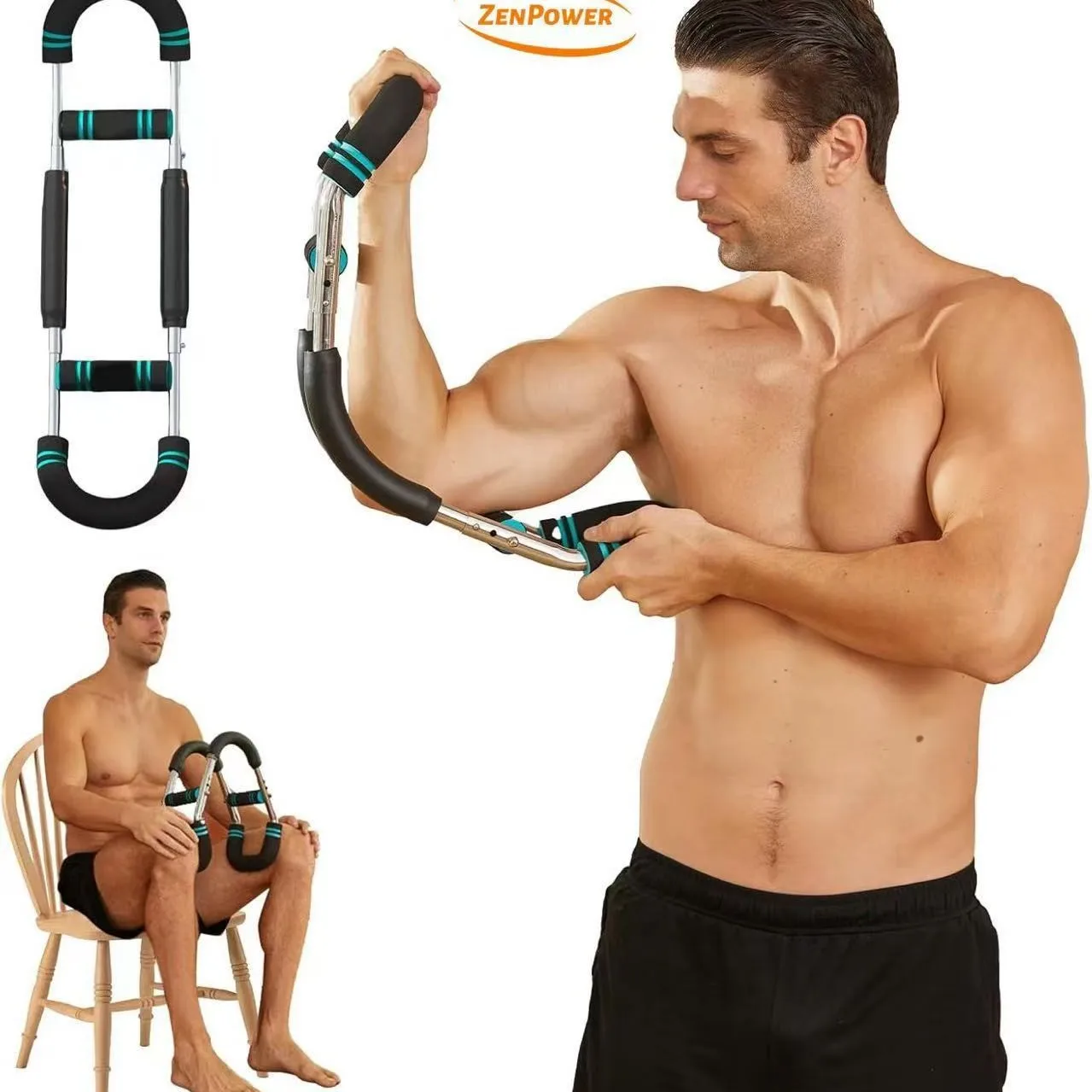 

U-Shaped Handheld Three-Level Adjustable Spring Resistance Band Wrist Strengthener for Biceps Training Fitness Equipment Arm