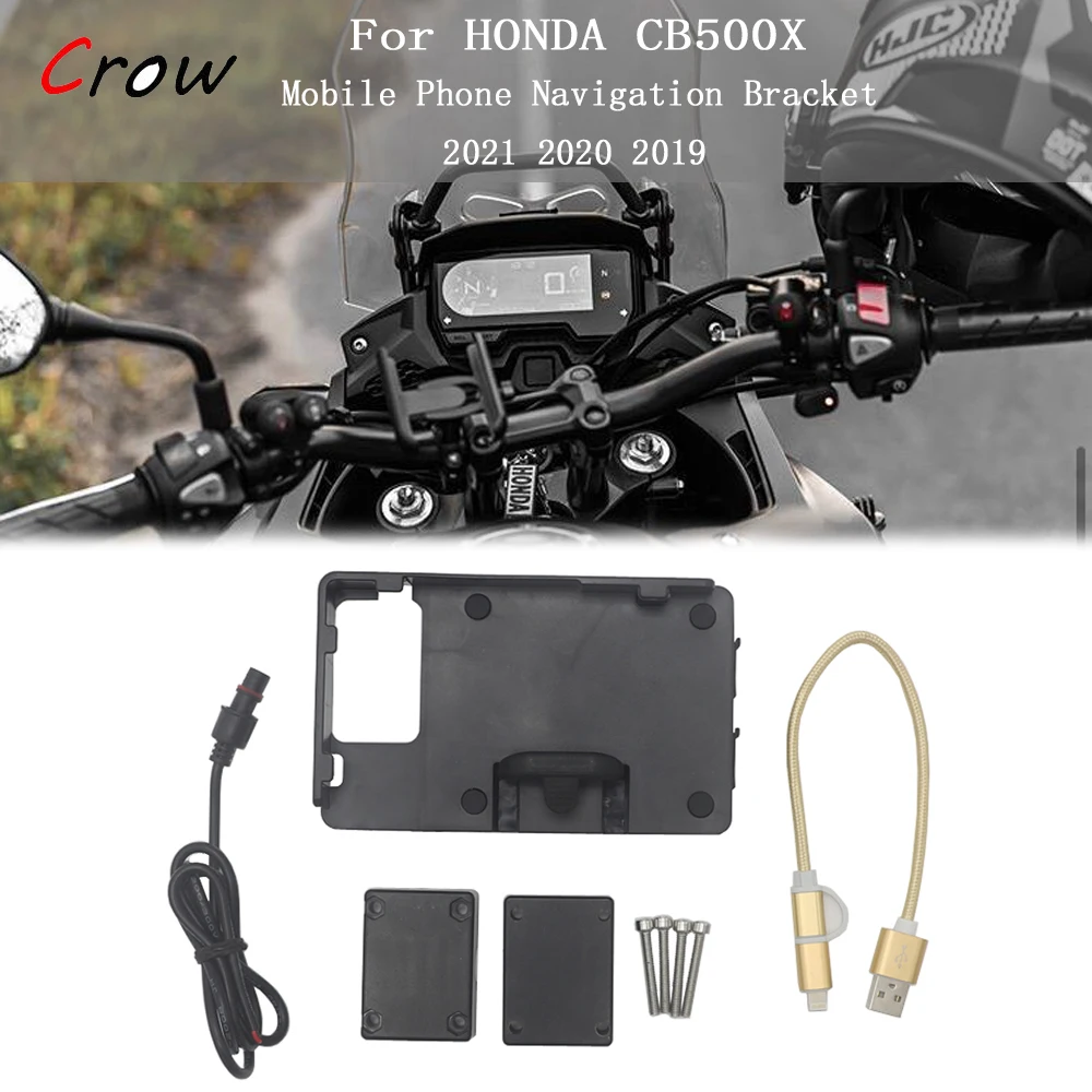 

For HONDA CB500X Mobile Phone Navigation Bracket For Honda CB 500 X CB500 X 2021 2020 2019 Motorcycle USB Charging 12MM Mount